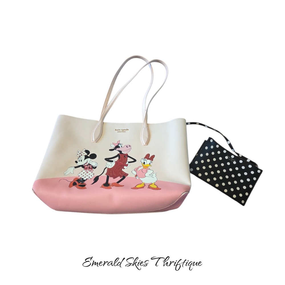 KATE SPADE AUTHENTIC MINNIE MOUSE DAISY DUCK CLARABELLE PURSE. Free ship. READ